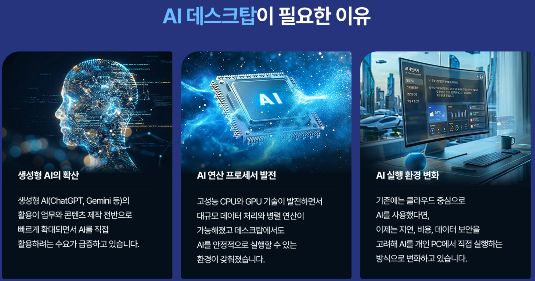 AI 컴퓨터의 필요성 및 기대 효과 인포그래픽